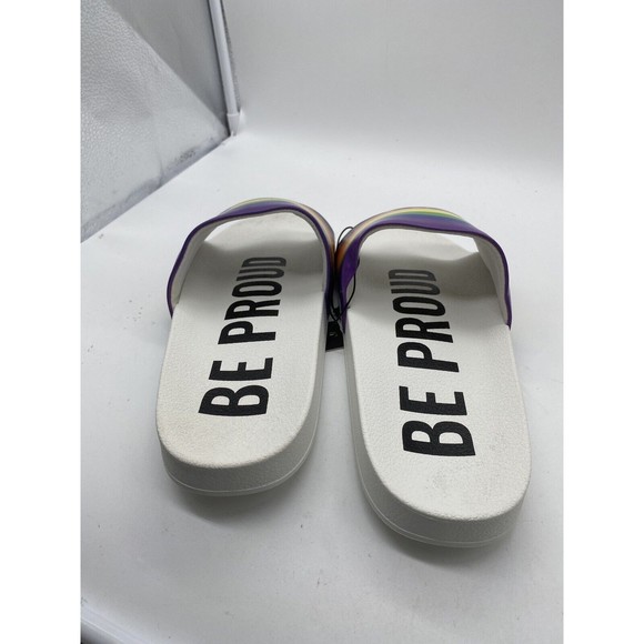 MAH Gender Neutral Be Proud Slides  LGBTQ+ RAINBOW  Size 13-15 main image 5